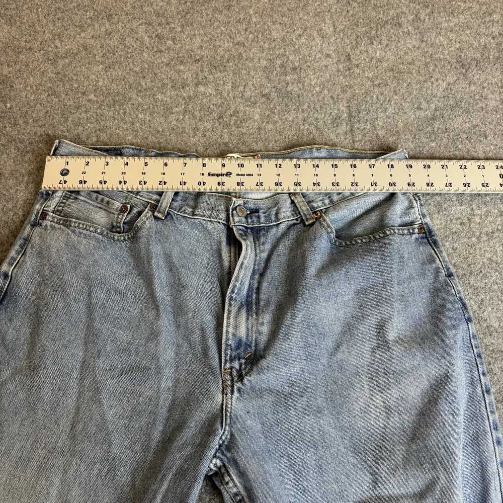 Levi Jeans Mens 550 40x34 Light/Medium‎ Wash Relaxed Fit Blue Denim